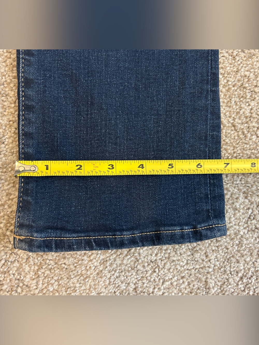 GAP Women's Classic Straight Leg Jeans in Dark Blue Denim - Picture 4 of 7